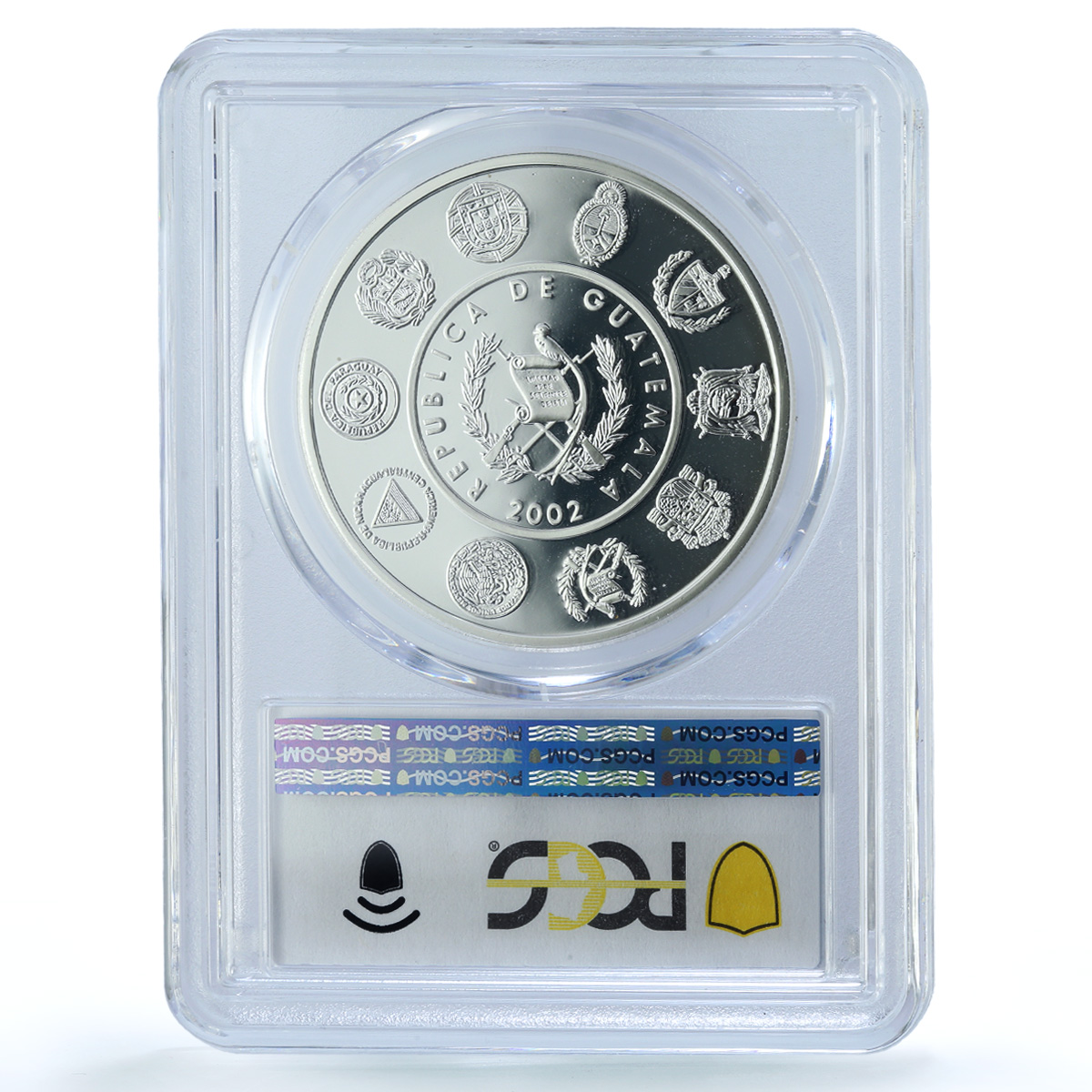 Guatemala 1 quetzal Canoe Fisher Ibero-American PR 68 PCGS silver coin 2002 Guatemala 1 quetzal Canoe Fisher Ibero-American PR 68 PCGS silver coin 2002