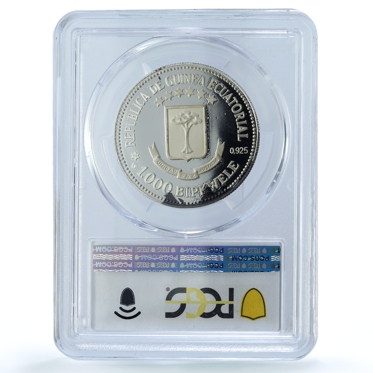 Guinea Equatorial 1000 bipkwele Juan Carlos X#5 RE PR67 PCGS silver coin 1979-80 Guinea Equatorial 1000 bipkwele Juan Carlos X#5 RE PR67 PCGS silver coin 1979-80