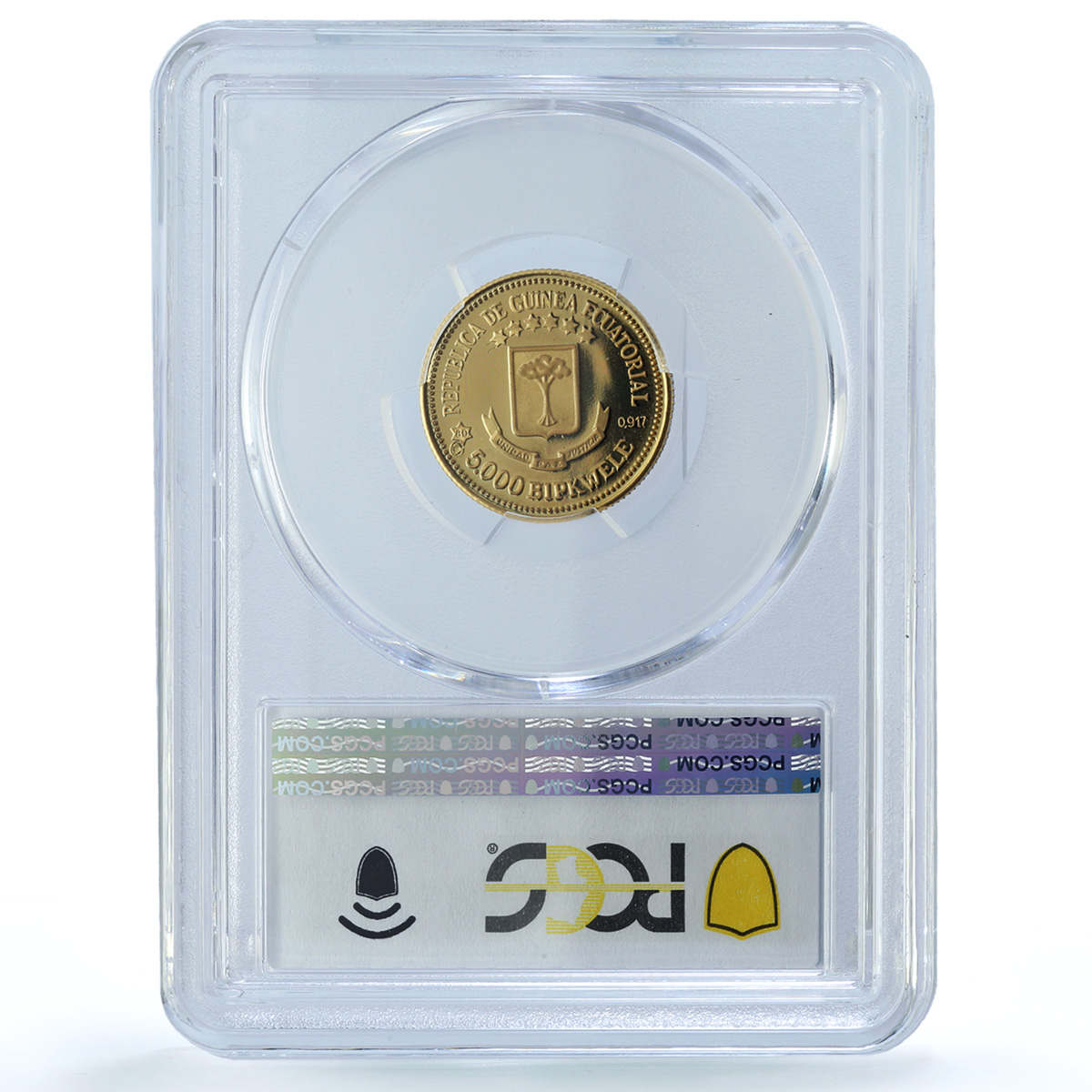 Guinea Equatorial 5000 bipkwele Juan Carlos Gilt X#7 PR68 PCGS CuNi coin 1979-80 Guinea Equatorial 5000 bipkwele Juan Carlos Gilt X#7 PR68 PCGS CuNi coin 1979-80