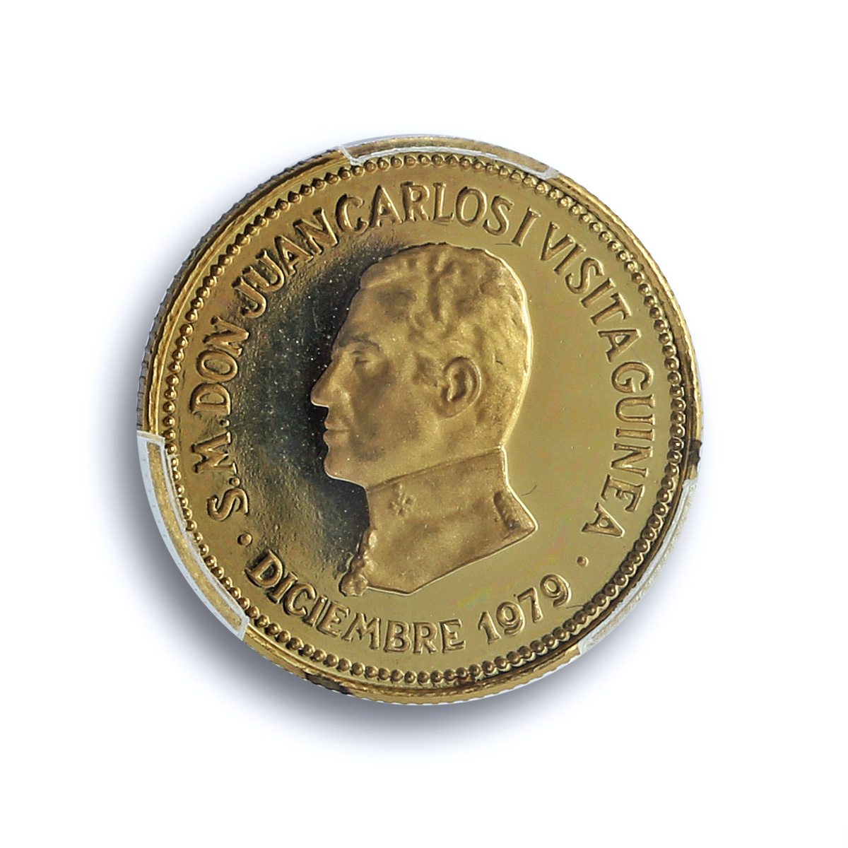 Guinea Equatorial 5000 bipkwele Juan Carlos Gilt X#7 PR68 PCGS CuNi coin 1979-80 Guinea Equatorial 5000 bipkwele Juan Carlos Gilt X#7 PR68 PCGS CuNi coin 1979-80