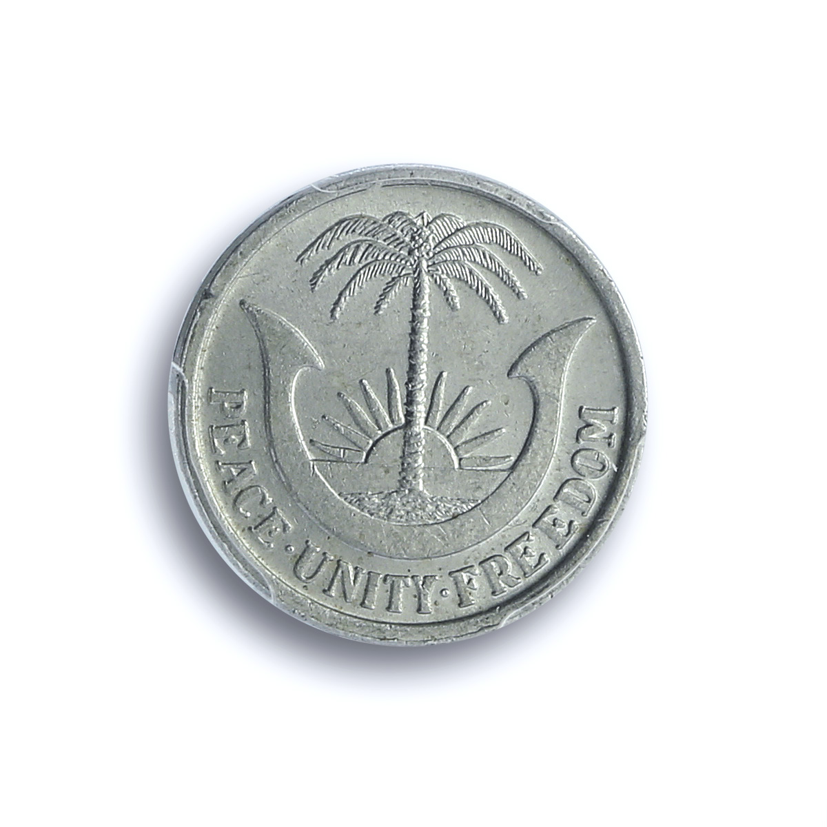 Biafra Nigeria 3 pence Republic KM-1 AU 58 PCGS aluminum coin 1969