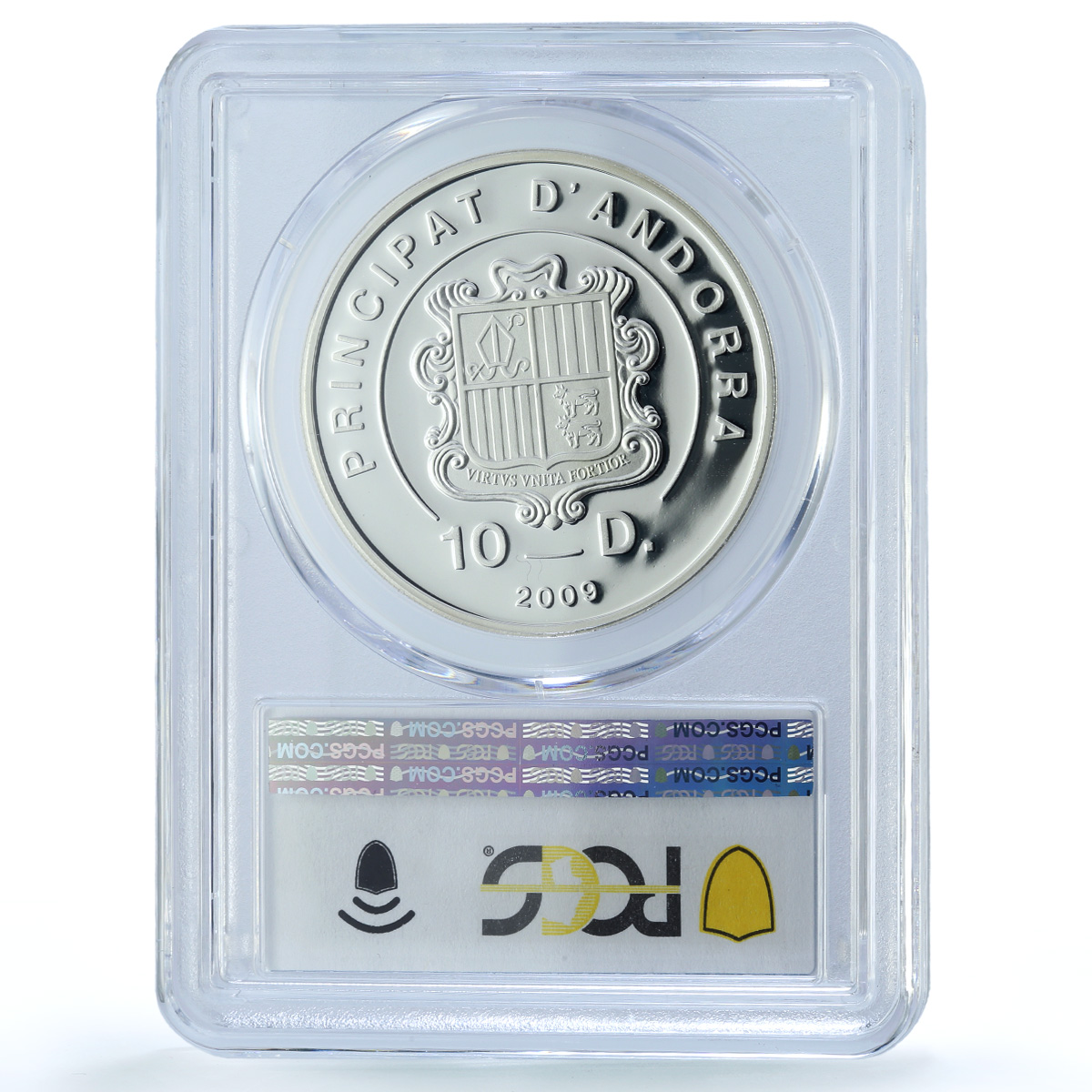 Andorra 10 diners Chopin Warsaw KM-323 Music Composer PR69 PCGS silver coin 2009