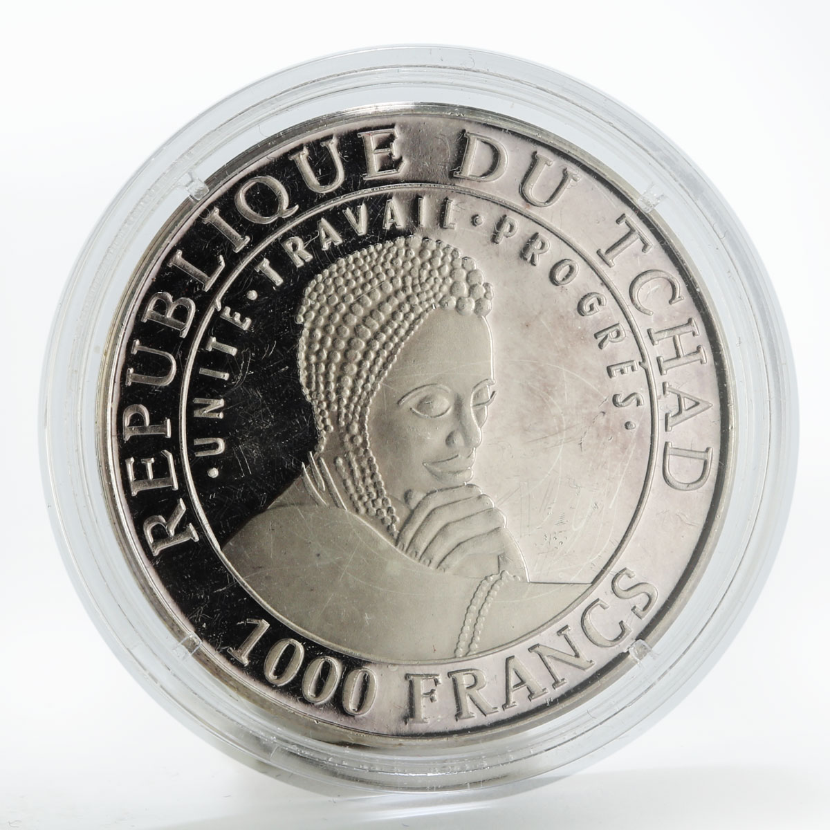 Chad 1000 francs Fortten Cultures - Jericho proof silver coin 1999
