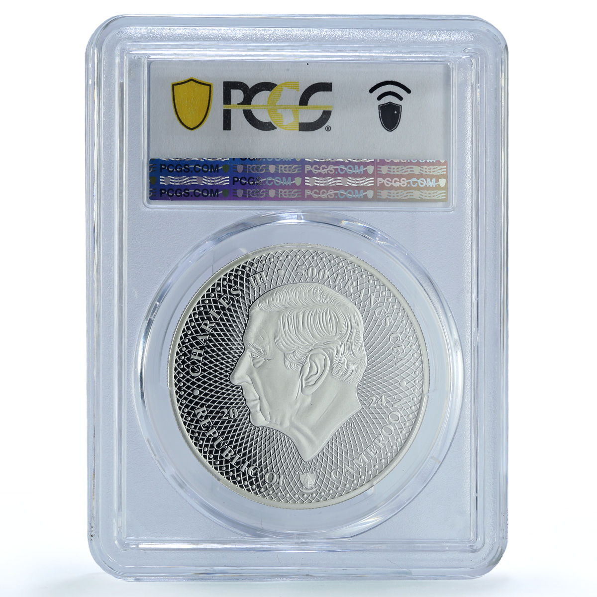 Cameroon 500 francs Bengal Tiger KM-756 Wildlife Cat PR69 PCGS rhodium coin 2024 Cameroon 500 francs Bengal Tiger KM-756 Wildlife Cat PR69 PCGS rhodium coin 2024