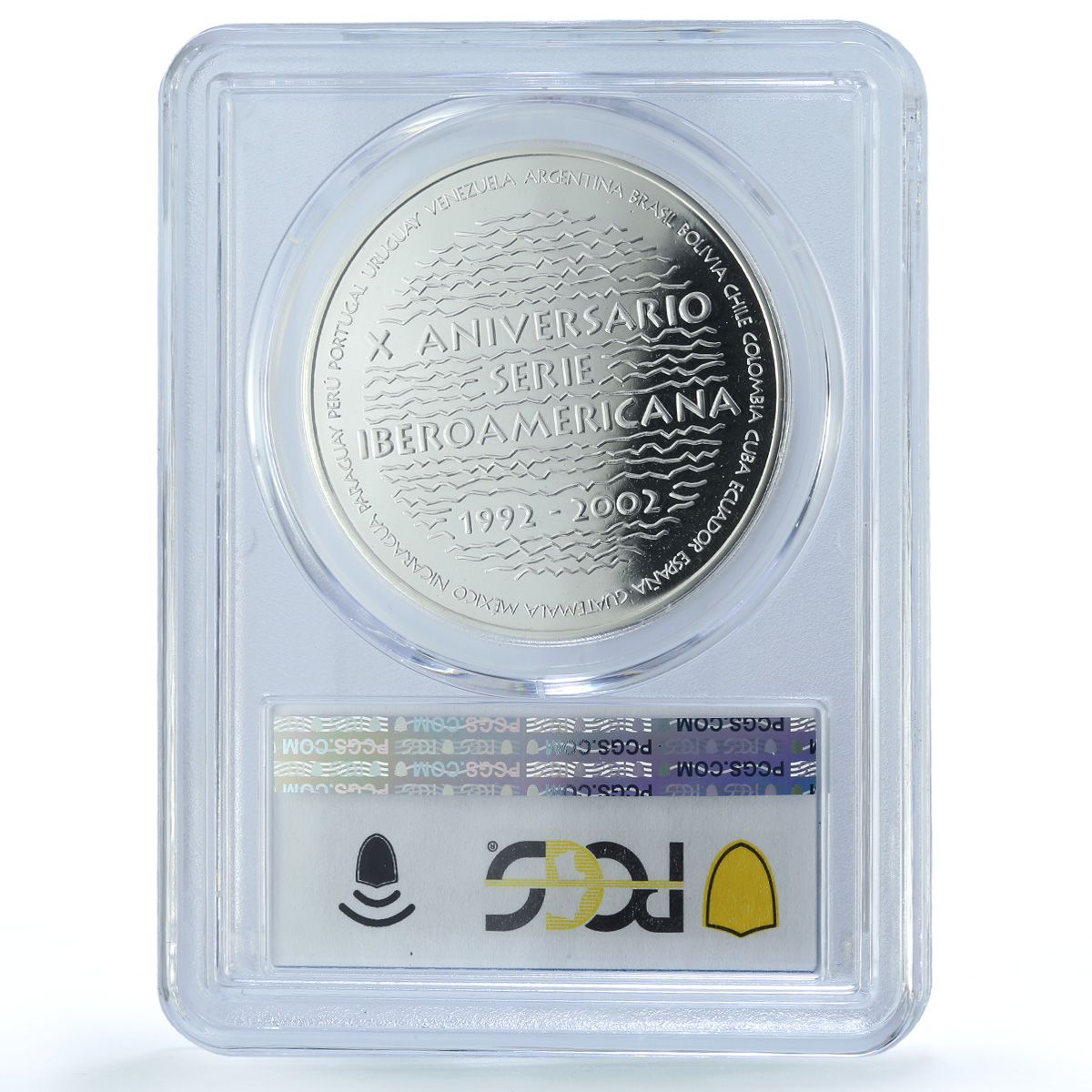 Spain Navigation Ibero-American Series X PR 69 PCGS silver medal 2002