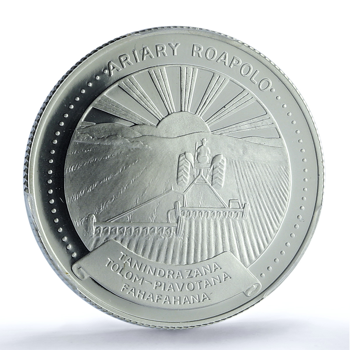 Madagascar 20 ariary FAO Food Day KM-14a Tractor PR 68 PCGS silver coin 1978