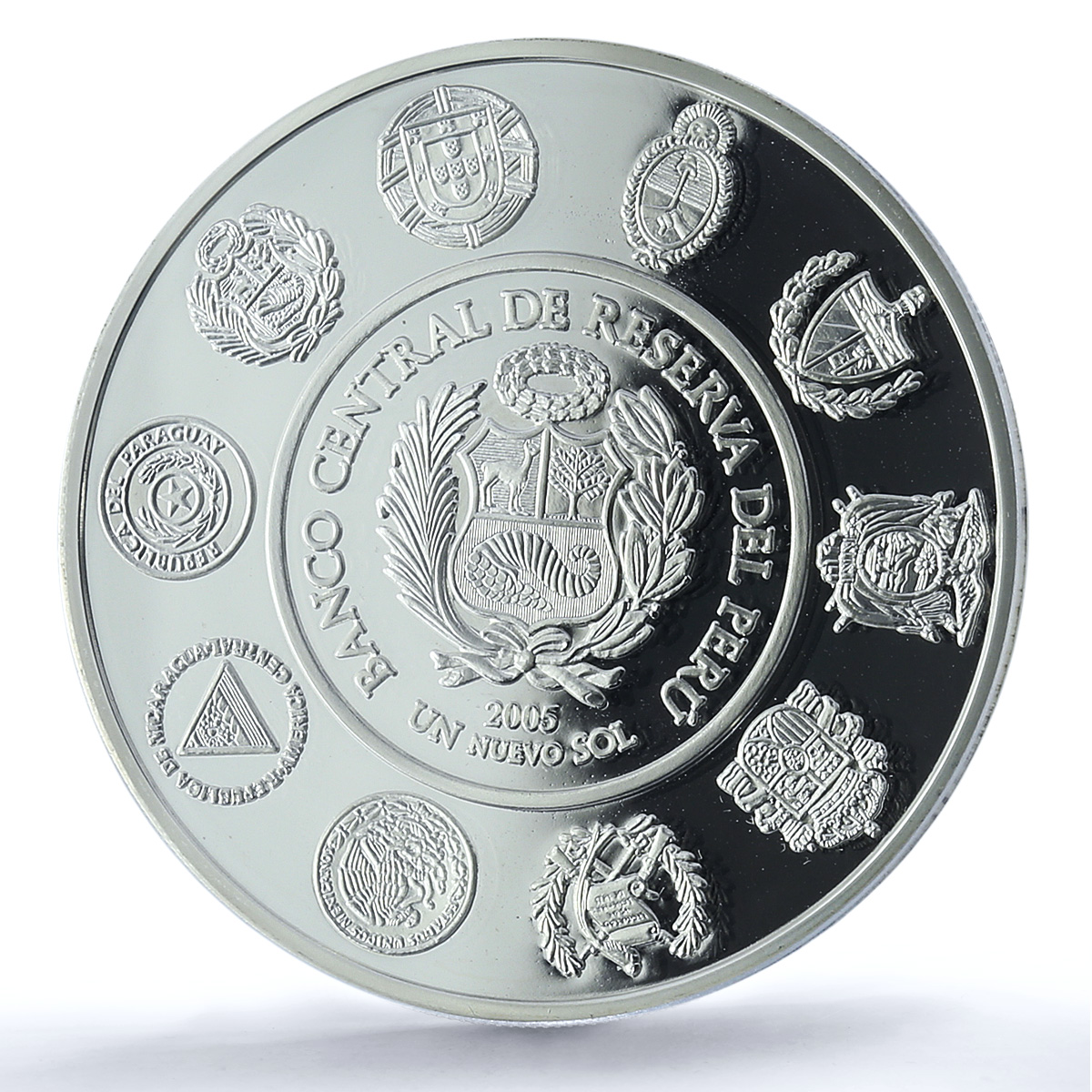 Peru 1 sol Machu Picchu KM-339 Ibero-American Incas PR 70 PCGS silver coin 2005