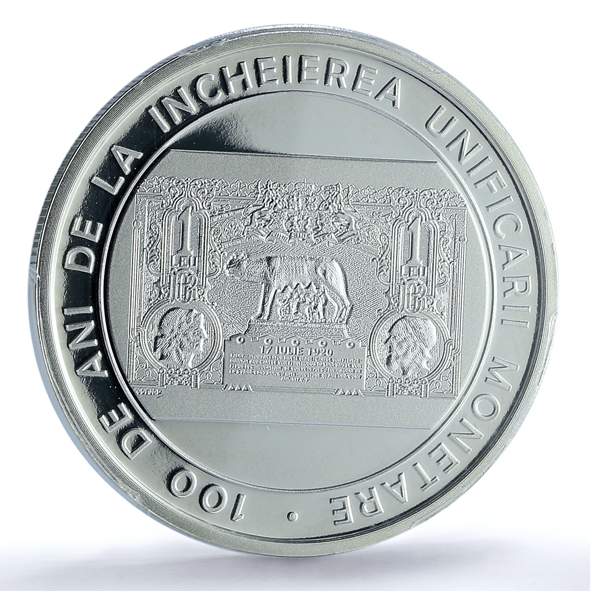Romania 10 lei Monetary Unification Anniversary PR 68 PCGS silver coin 2021