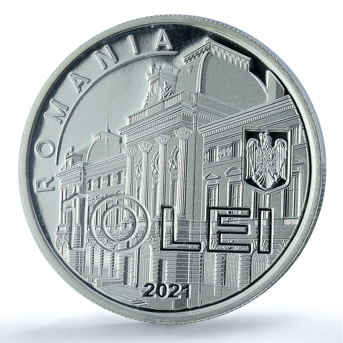 Romania 10 lei Monetary Unification Anniversary PR 68 PCGS silver coin 2021