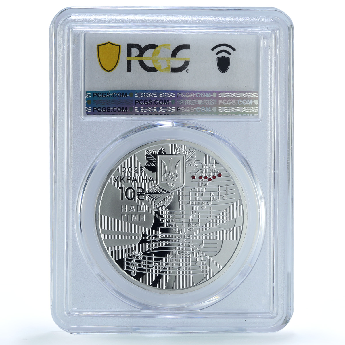 Ukraine 10 hryvnias Our Anthem Gilt State Symbols MS 70 PCGS silver coin 2025 Ukraine 10 hryvnias Our Anthem Gilt State Symbols MS 70 PCGS silver coin 2025