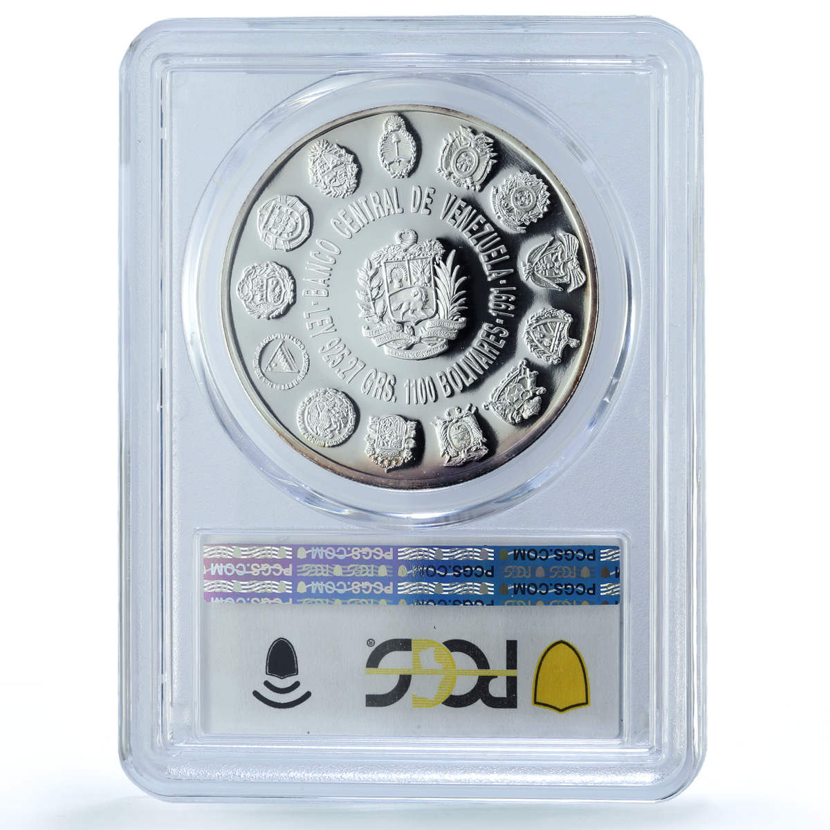 Venezuela 1100 bolivares Columbus Colon Y#68 PR 69 PCGS silver coin 1991 Venezuela 1100 bolivares Columbus Colon Y#68 PR 69 PCGS silver coin 1991