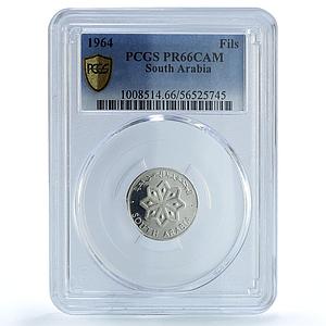 South Arabia Yemen 1 fils Federal KM-1 Daggers PR 66 PCGS aluminum coin 1964