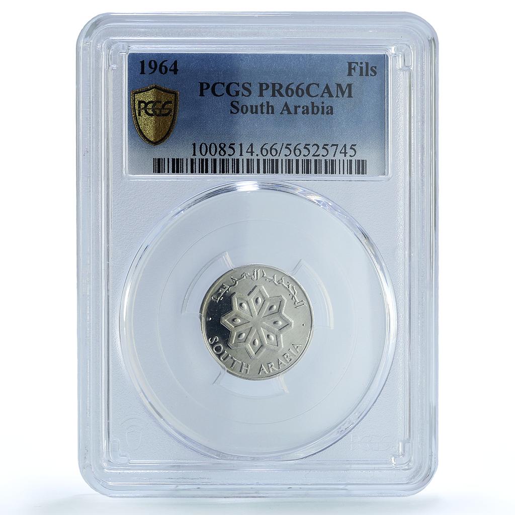 South Arabia Yemen 1 fils Federal KM-1 Daggers PR 66 PCGS aluminum coin 1964