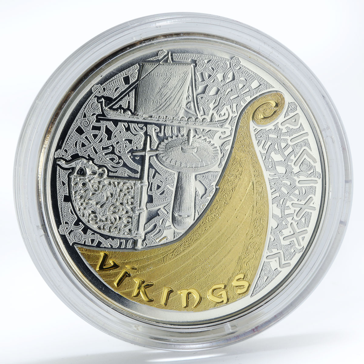 Andorra set 4 coins The Vikings gilded silver 2008