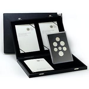 United Kingdom set 7 coins Royal Shield of Arms proof silver 2008