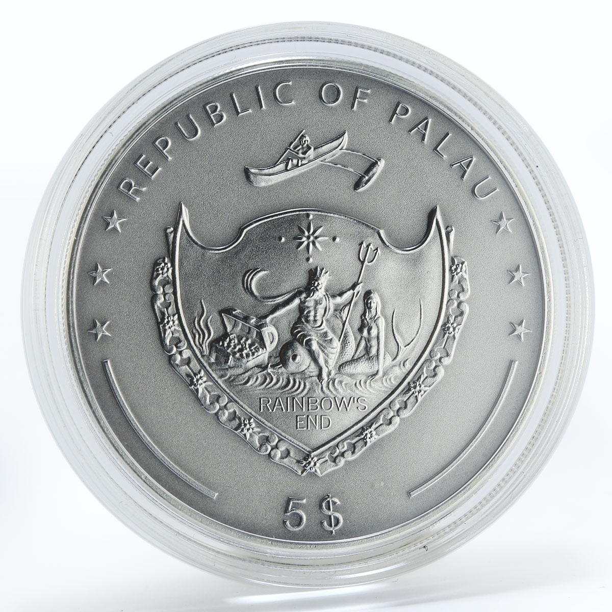 Palau 5 dollars Red Squirrel animals swarovski silver coin 2012
