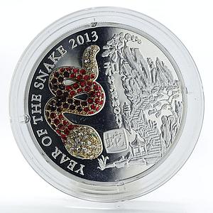 Rwanda 500 francs Year of the Snake Harmony silver coin 2013