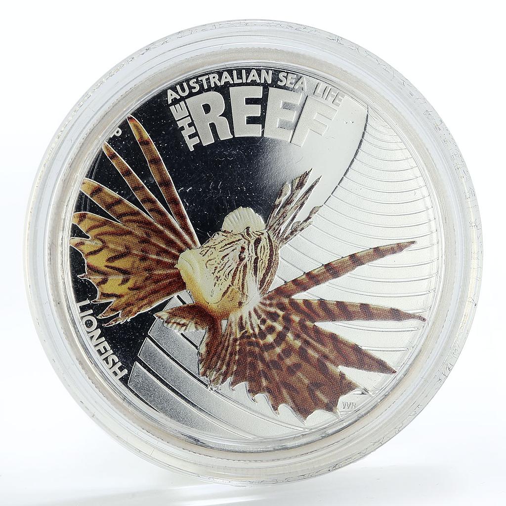 Australia 50 cents Sea Life Series - Lion Fish silver coin 2009