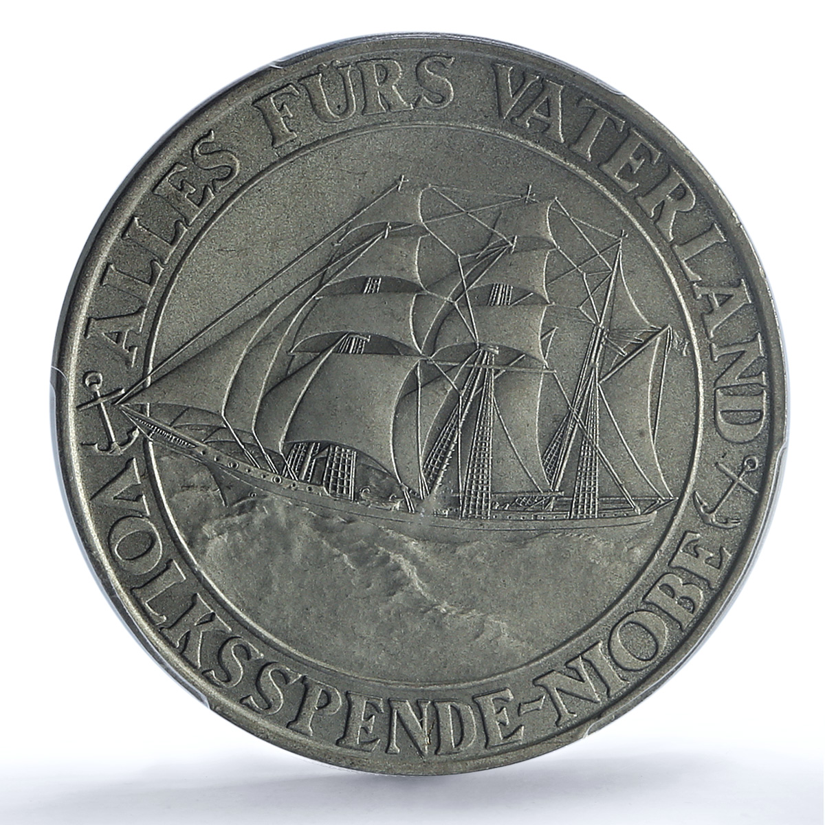 Germany Weimar Volksspende Niobe Schlumberger-123 Ship MS 62 PCGS Ag medal 1932