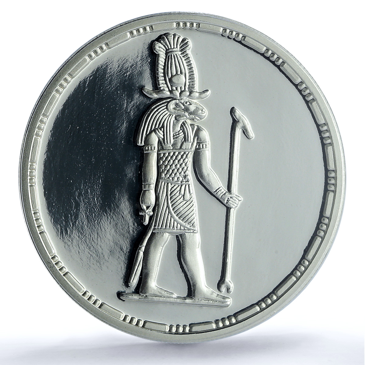 Egypt 5 pounds God Khnum KM-809 Treasures Statue PR 67 PCGS silver coin 1994 Egypt 5 pounds God Khnum KM-809 Treasures Statue PR 67 PCGS silver coin 1994