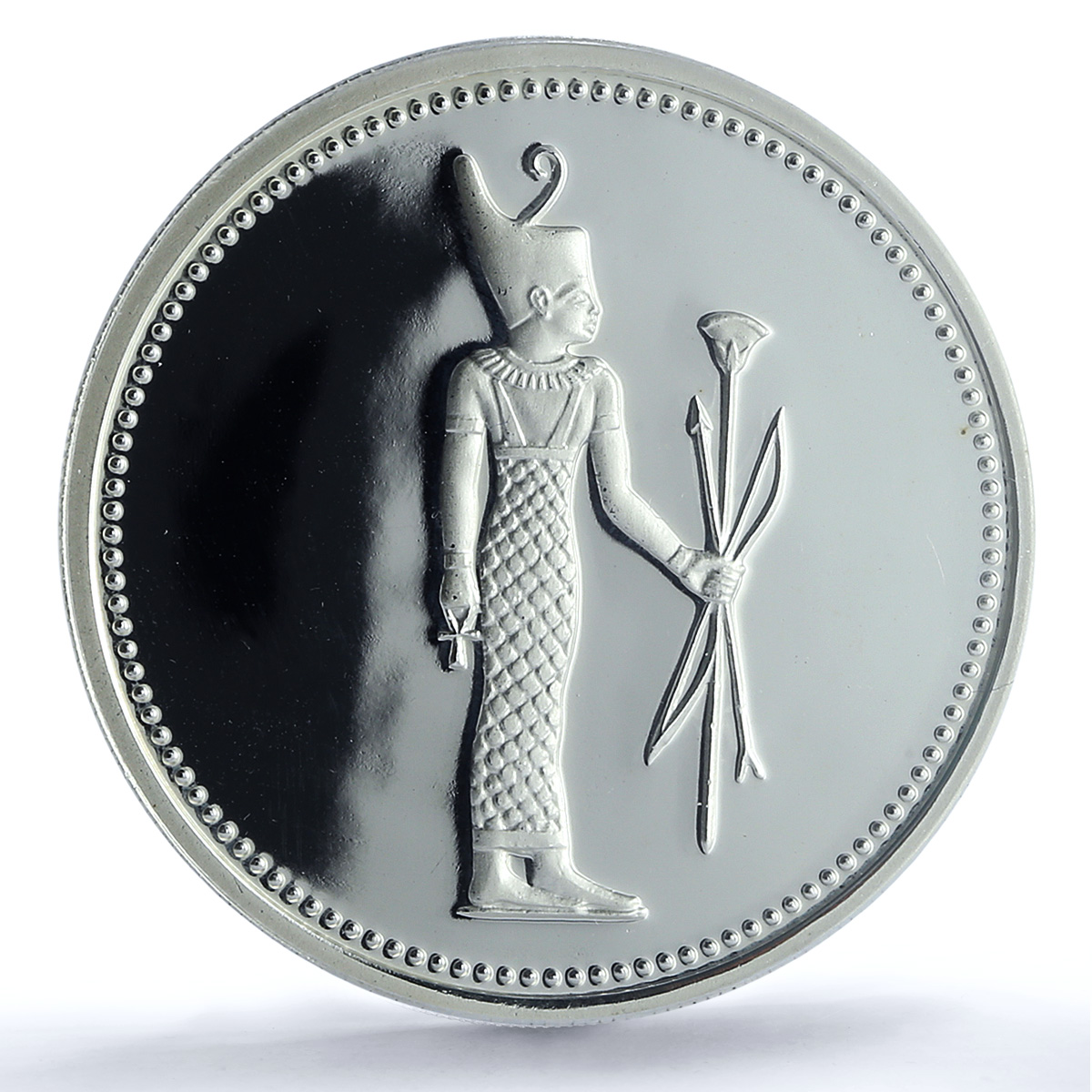Egypt 5 pounds Goddess Neith KM-788 Treasures Statue PR 67 PCGS silver coin 1994 Egypt 5 pounds Goddess Neith KM-788 Treasures Statue PR 67 PCGS silver coin 1994
