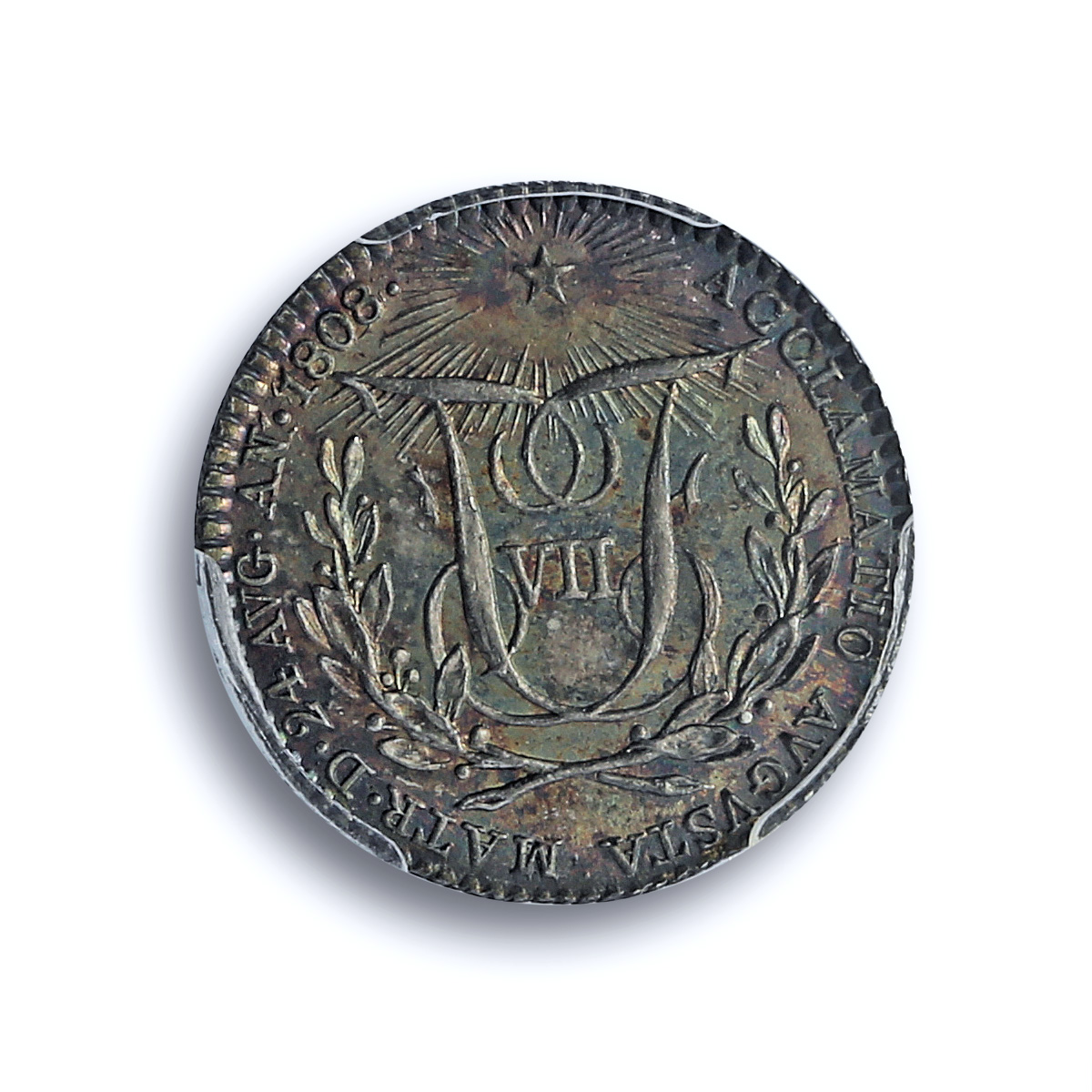 Spain Ferdinand VII Proclamation Madrid Hererra-3 MS 66 PCGS silver medal 1808