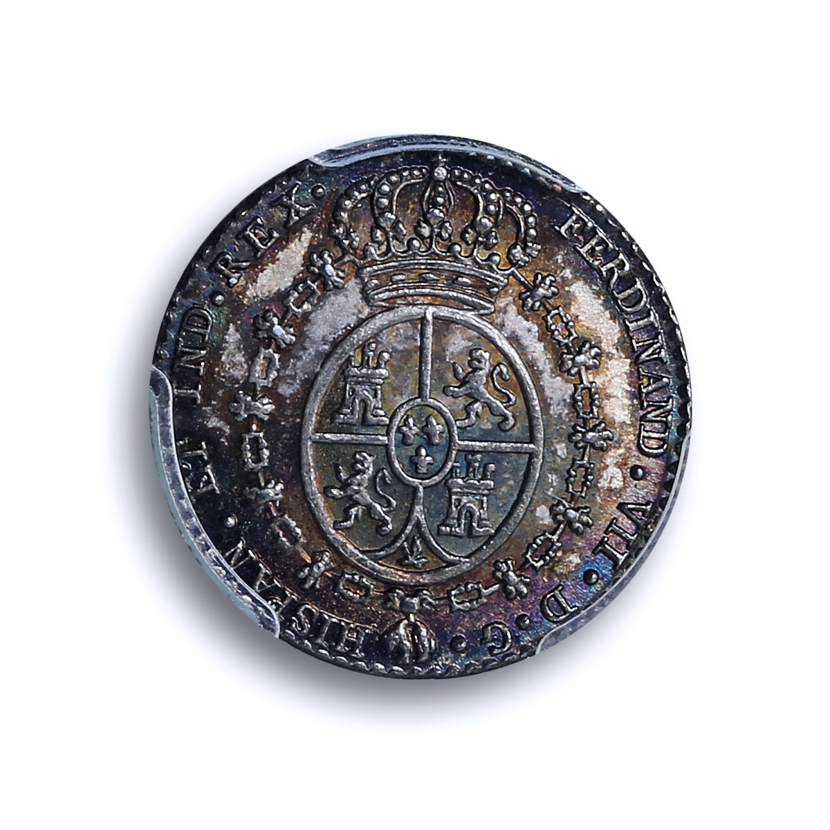 Spain Ferdinand VII Proclamation Madrid Hererra-3 MS 66 PCGS silver medal 1808