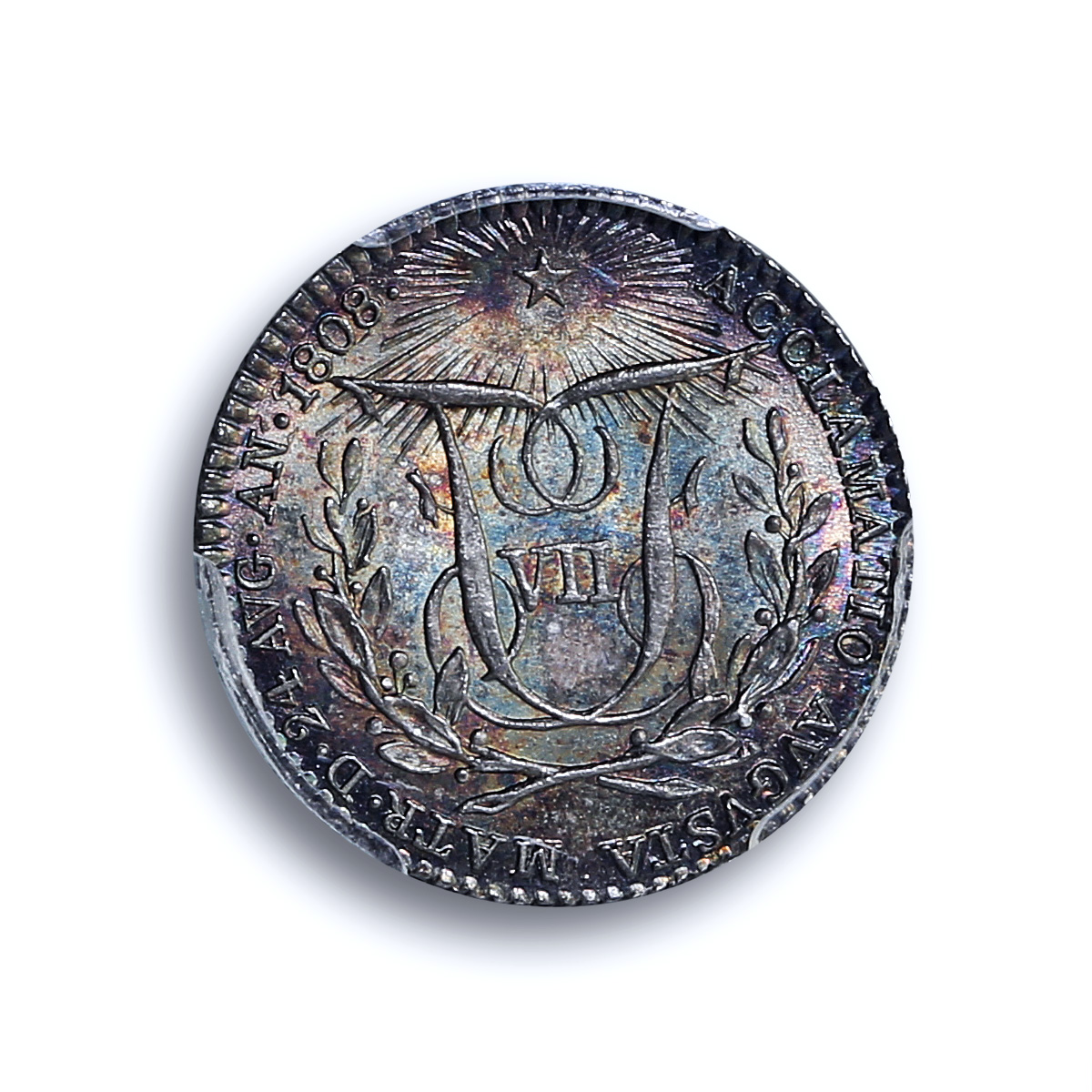 Spain Ferdinand VII Proclamation Madrid Hererra-3 MS 66 PCGS silver medal 1808