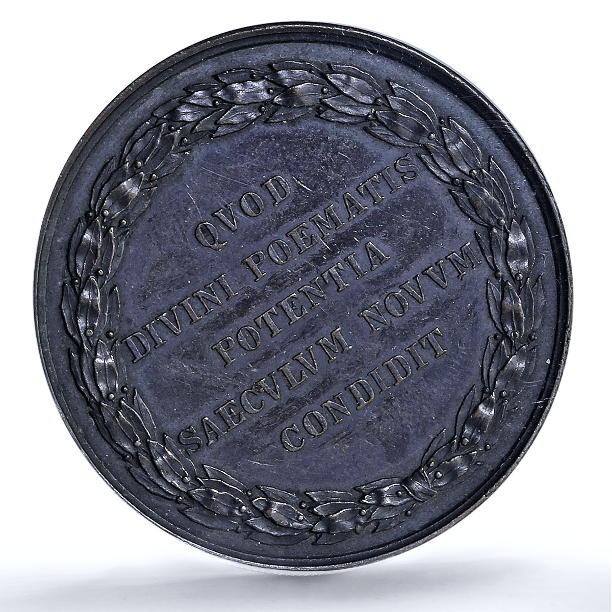 Italy Dante Alighieri WT-1577 Literature Writer AU 58 PCGS bronze medal 1806