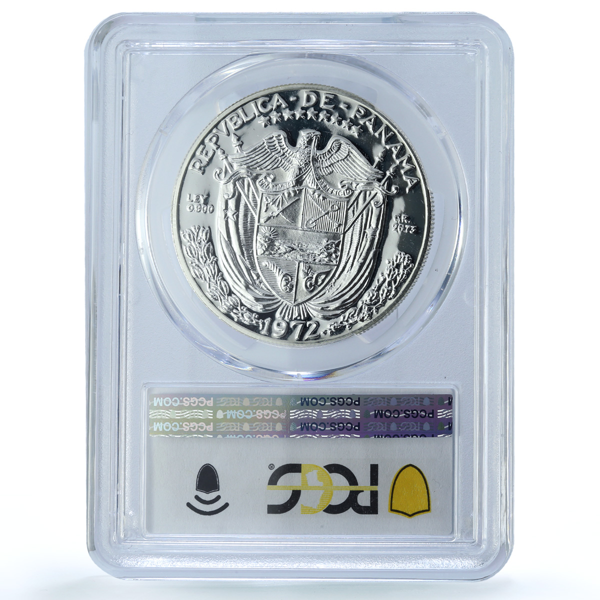 Panama 1 balboa Republic KM-27 Vasco Nunez PR 67 PCGS silver coin 1972 Panama 1 balboa Republic KM-27 Vasco Nunez PR 67 PCGS silver coin 1972
