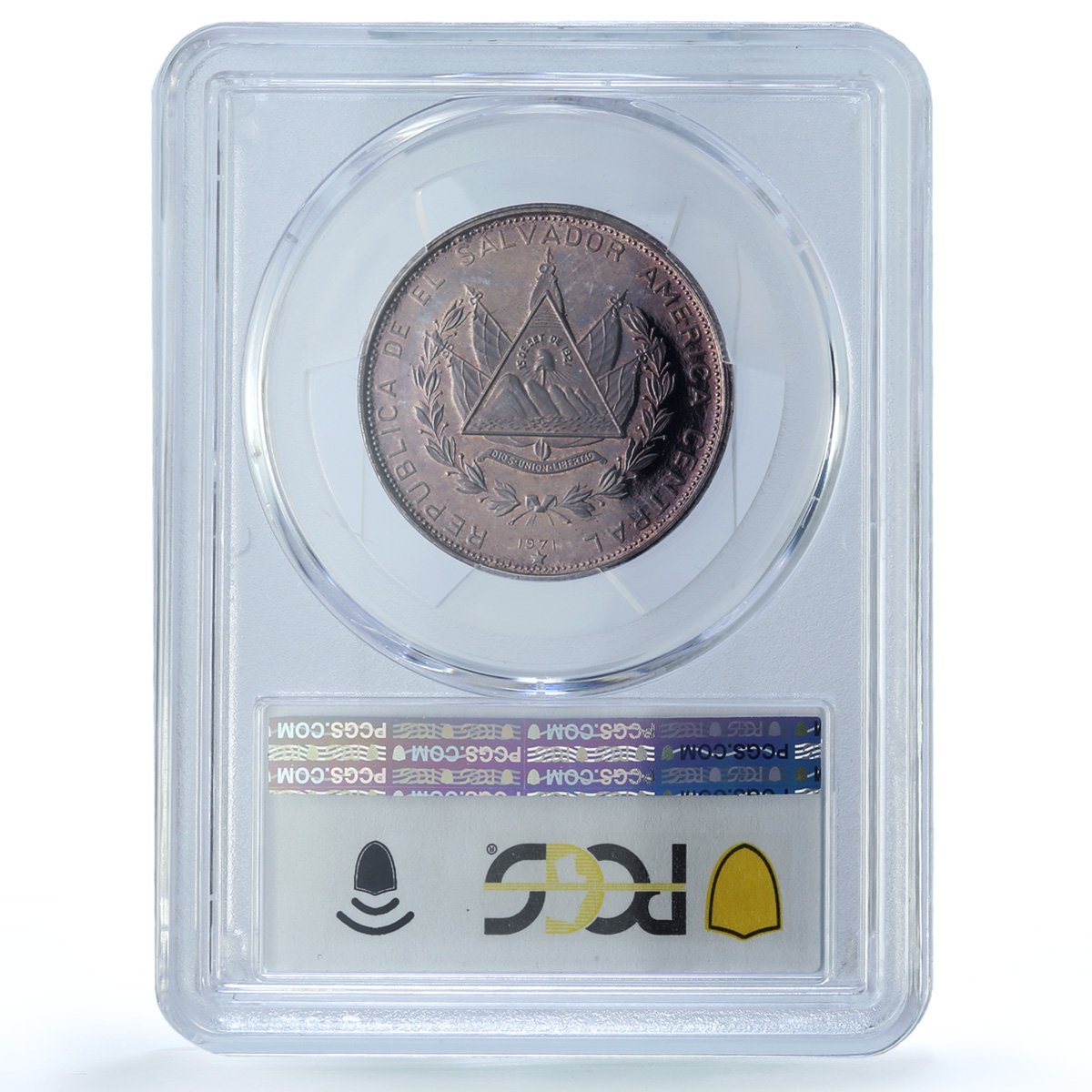 El Salvador 5 colones Independence KM-142 Jose Simeon PR66 PCGS silver coin 1971 El Salvador 5 colones Independence KM-142 Jose Simeon PR66 PCGS silver coin 1971