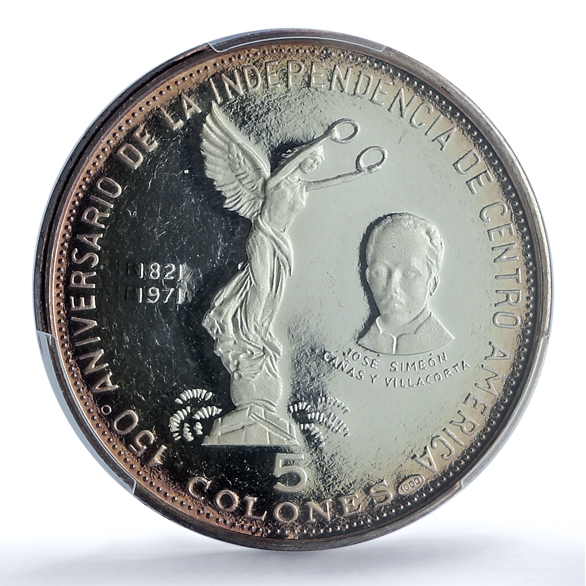 El Salvador 5 colones Independence KM-142 Jose Simeon PR66 PCGS silver coin 1971 El Salvador 5 colones Independence KM-142 Jose Simeon PR66 PCGS silver coin 1971
