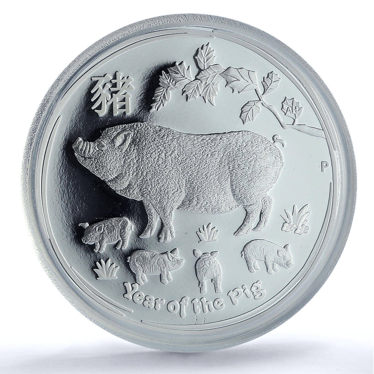 Australia 1 dollar Year Pig KM-3721 Lunar Series 2 PR 70 PCGS silver coin 2019