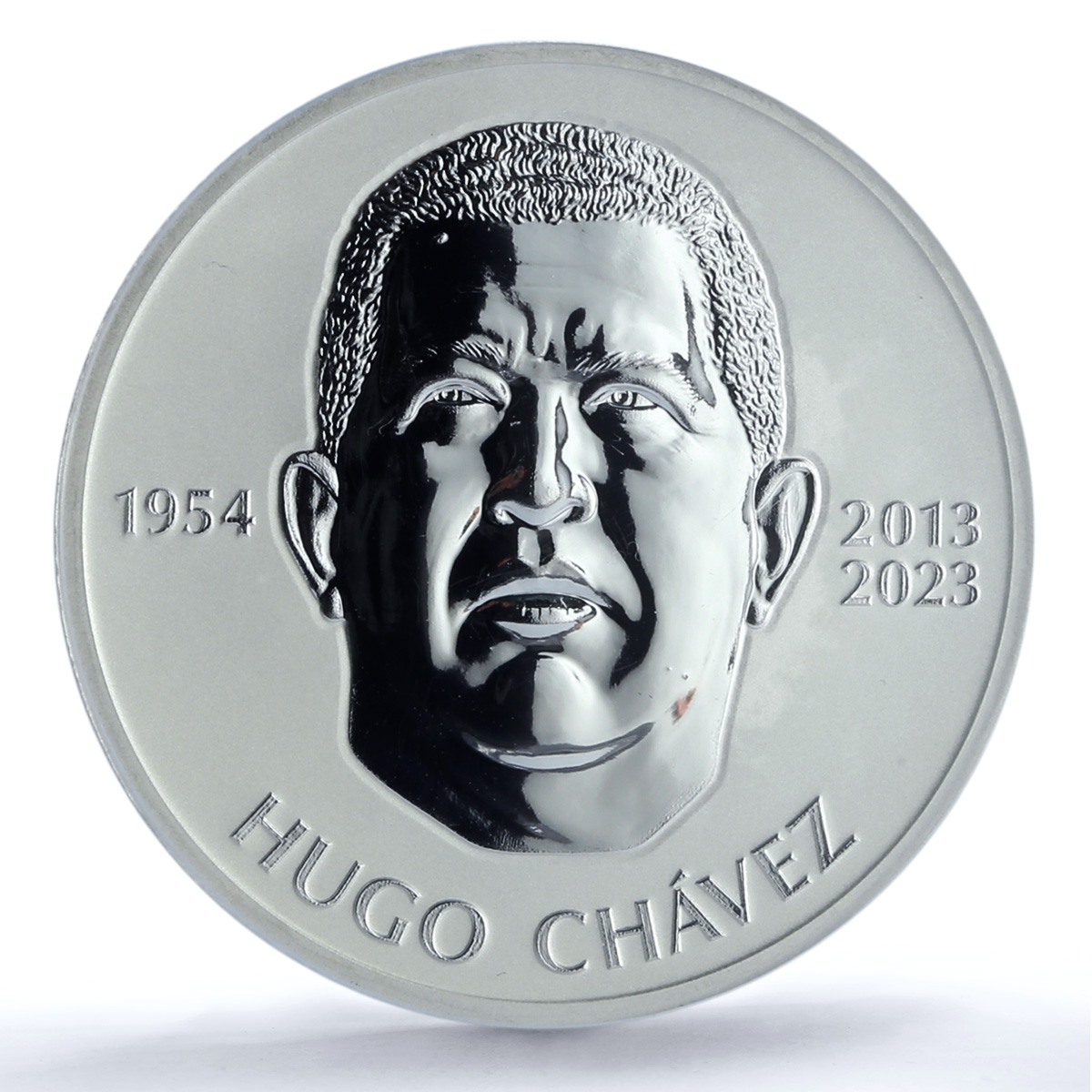 Chad 5000 francs Hugo Chavez Revolutionary Communism PR 69 PCGS silver coin 2023 Chad 5000 francs Hugo Chavez Revolutionary Communism PR 69 PCGS silver coin 2023
