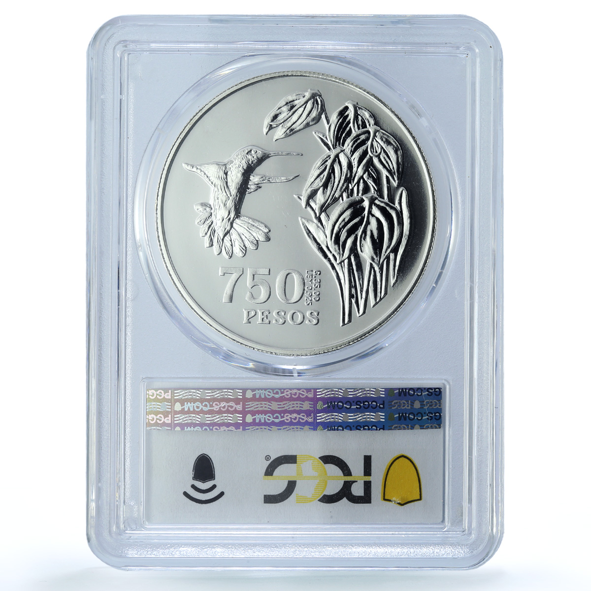 Colombia 750 pesos Hummingbird KM-265 Wildlife Fauna MS 68 PCGS silver coin 1978 Colombia 750 pesos Hummingbird KM-265 Wildlife Fauna MS 68 PCGS silver coin 1978