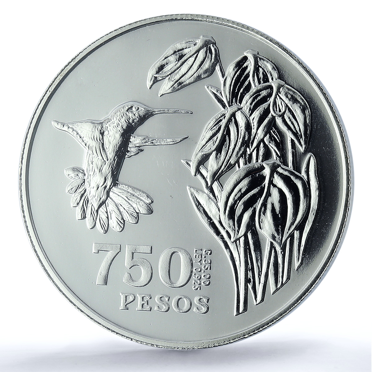 Colombia 750 pesos Hummingbird KM-265 Wildlife Fauna MS 68 PCGS silver coin 1978 Colombia 750 pesos Hummingbird KM-265 Wildlife Fauna MS 68 PCGS silver coin 1978