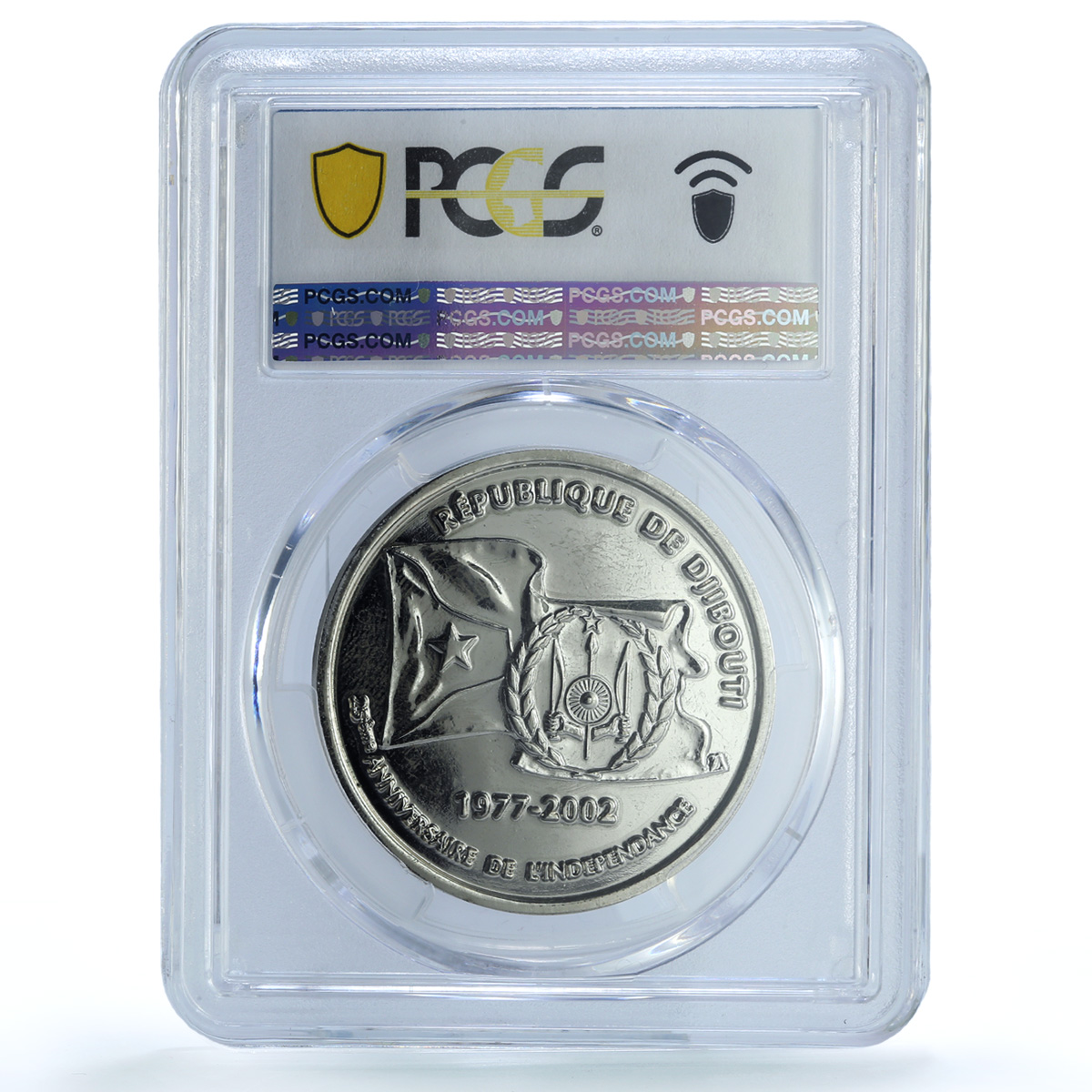 Djibouti 100 francs Independence KM-38 Unite MS 65 PCGS CuNi coin 2002 Djibouti 100 francs Independence KM-38 Unite MS 65 PCGS CuNi coin 2002