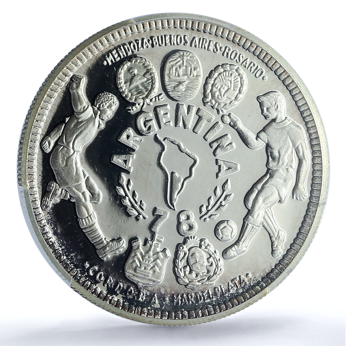 Guinea Equatorial 10000 ekuele Football Cup Argentina PR68 PCGS silver coin 1978 Guinea Equatorial 10000 ekuele Football Cup Argentina PR68 PCGS silver coin 1978