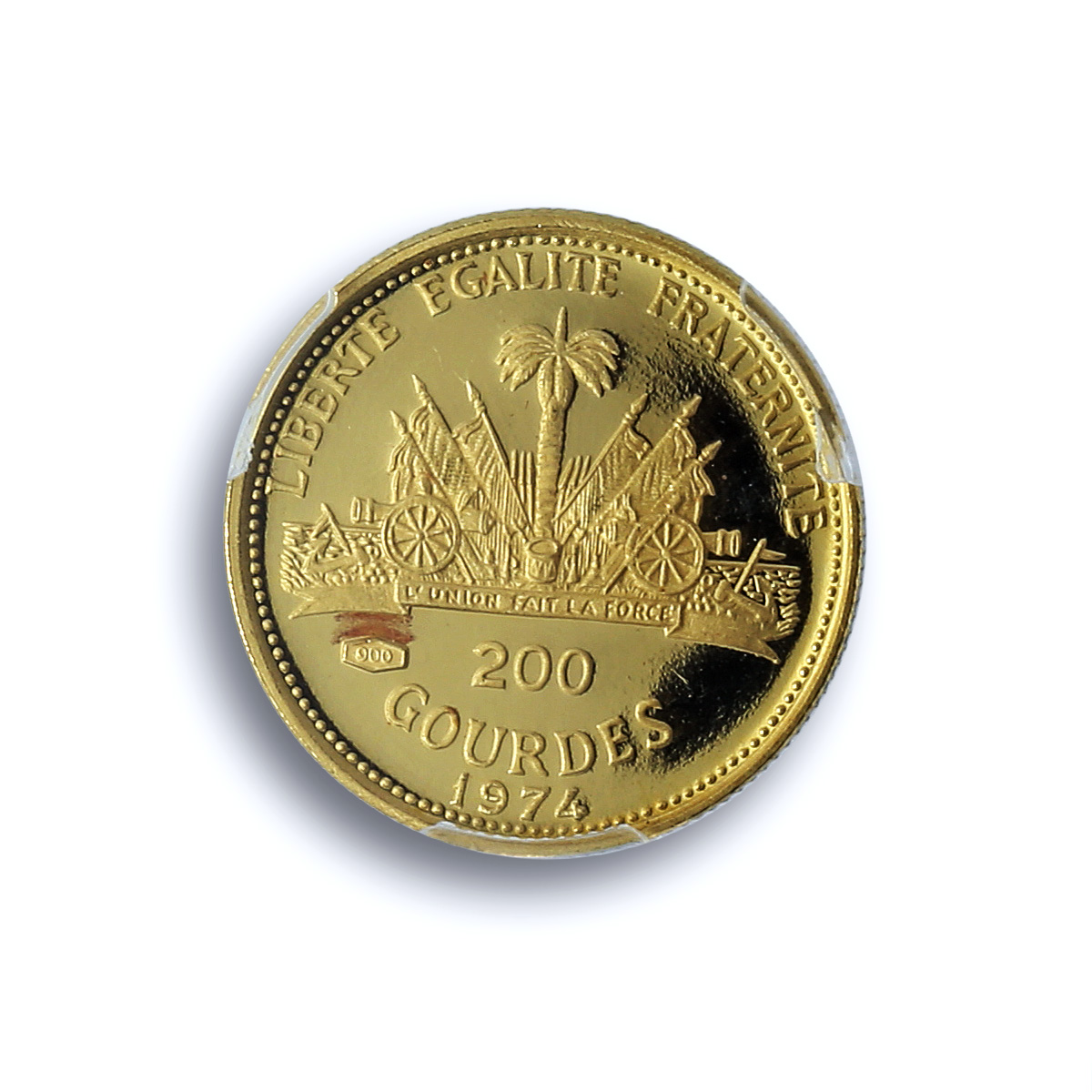 Haiti 200 gourdes Holy Year KM-115 Religion Pope Paul PR 69 PCGS gold coin 1974 Haiti 200 gourdes Holy Year KM-115 Religion Pope Paul PR 69 PCGS gold coin 1974
