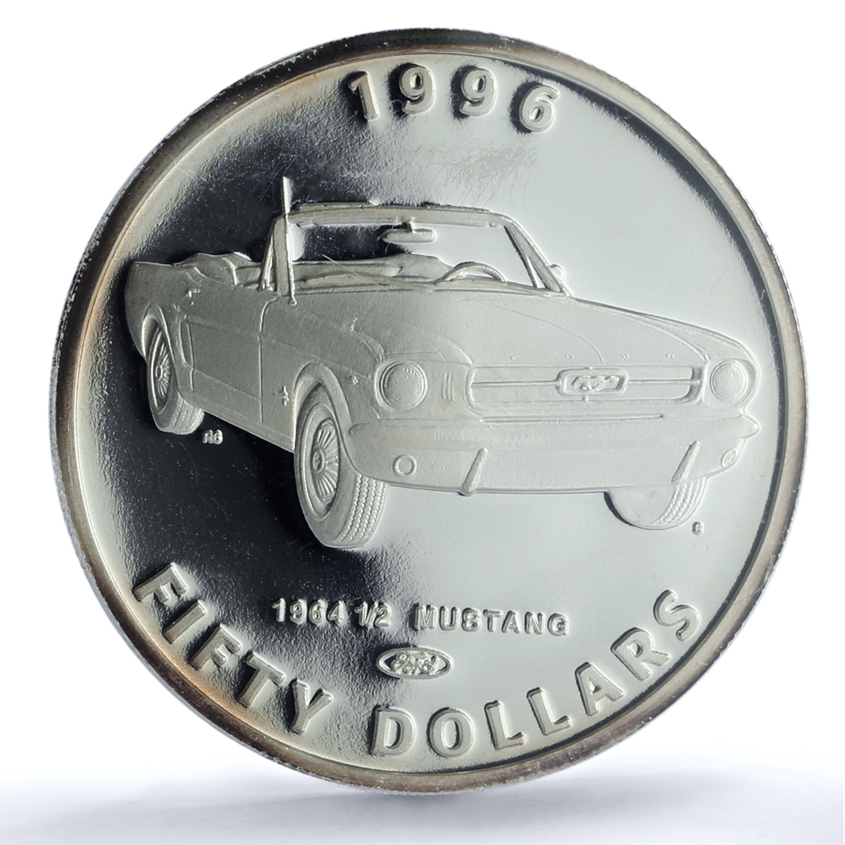 Marshall Islands 50 dollars Ford Mustang KM-322 Car PR 69 PCGS silver coin 1996 Marshall Islands 50 dollars Ford Mustang KM-322 Car PR 69 PCGS silver coin 1996