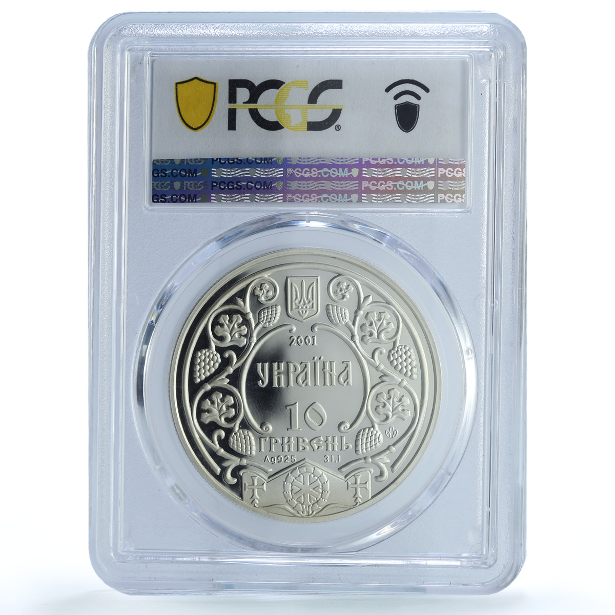 Ukraine 10 hryvnias Yaroslav Wise KM-114 History Duke PR68 PCGS silver coin 2001 Ukraine 10 hryvnias Yaroslav Wise KM-114 History Duke PR68 PCGS silver coin 2001