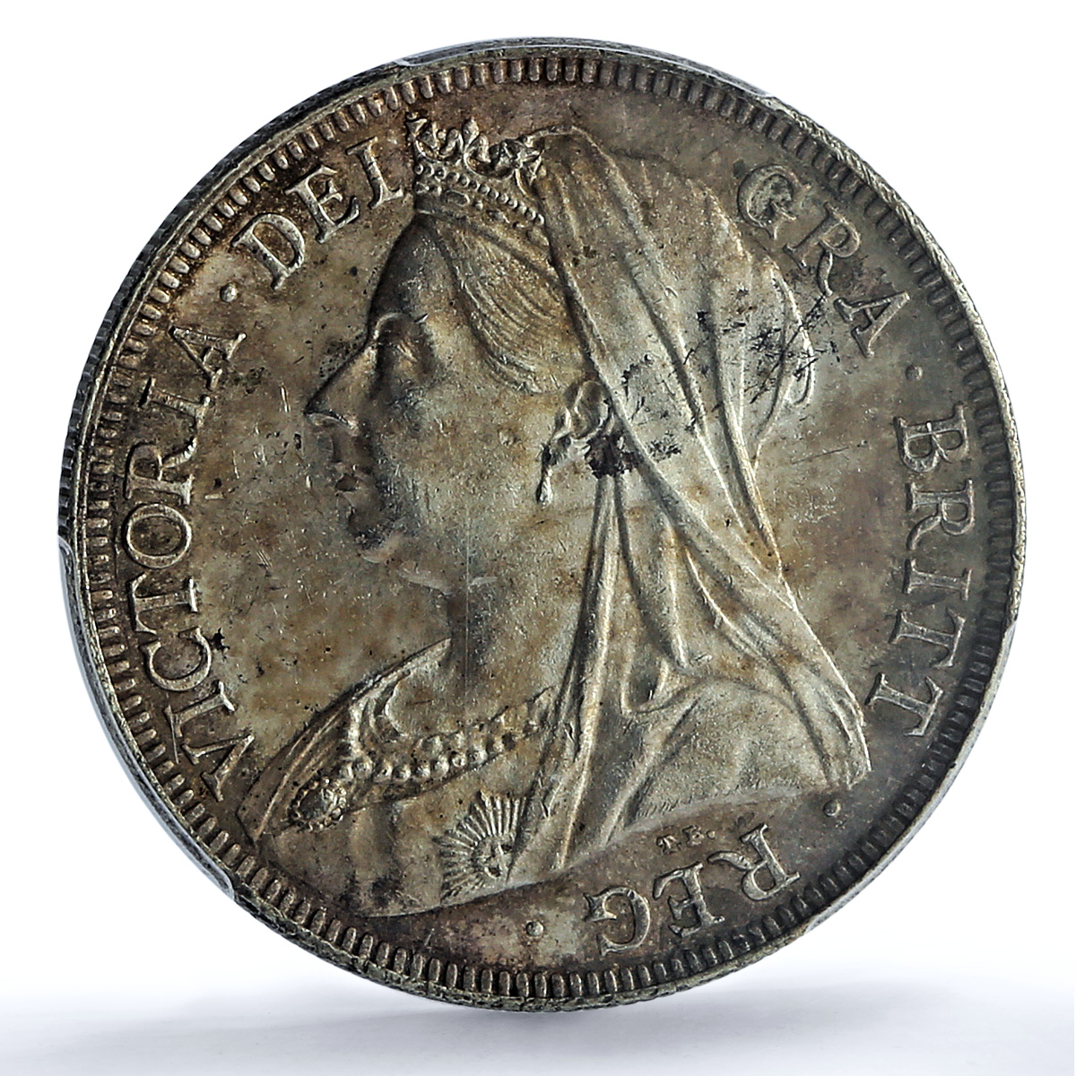 Great Britain 1/2 crown Queen Victoria KM-782 S-3938 MS 62 PCGS silver coin 1897
