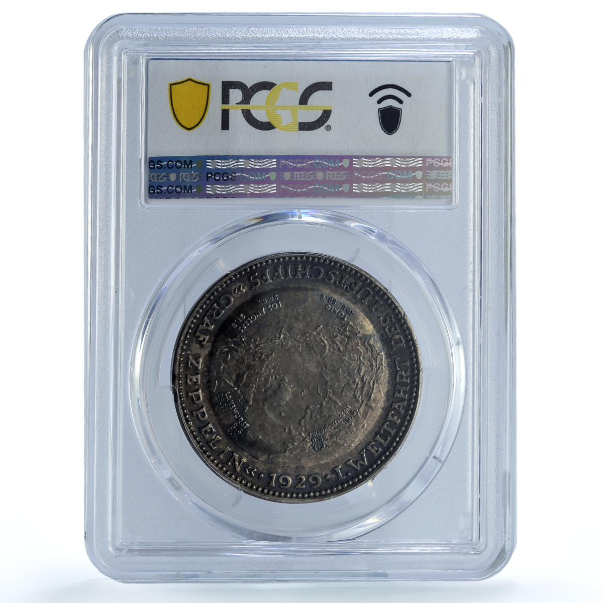 Germany Weimar Zeppelin Eckener Flight Kaiser-510 SP 64 PCGS silver medal 1929 Germany Weimar Zeppelin Eckener Flight Kaiser-510 SP 64 PCGS silver medal 1929