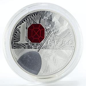 France 10 euro Baccarat Crystal proof silver coin 2014