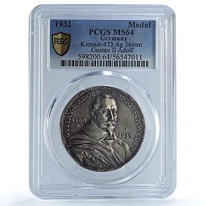 Germany Weimar Gustav II Lutzen Battle Kienast-473 MS 64 PCGS silver medal 1932