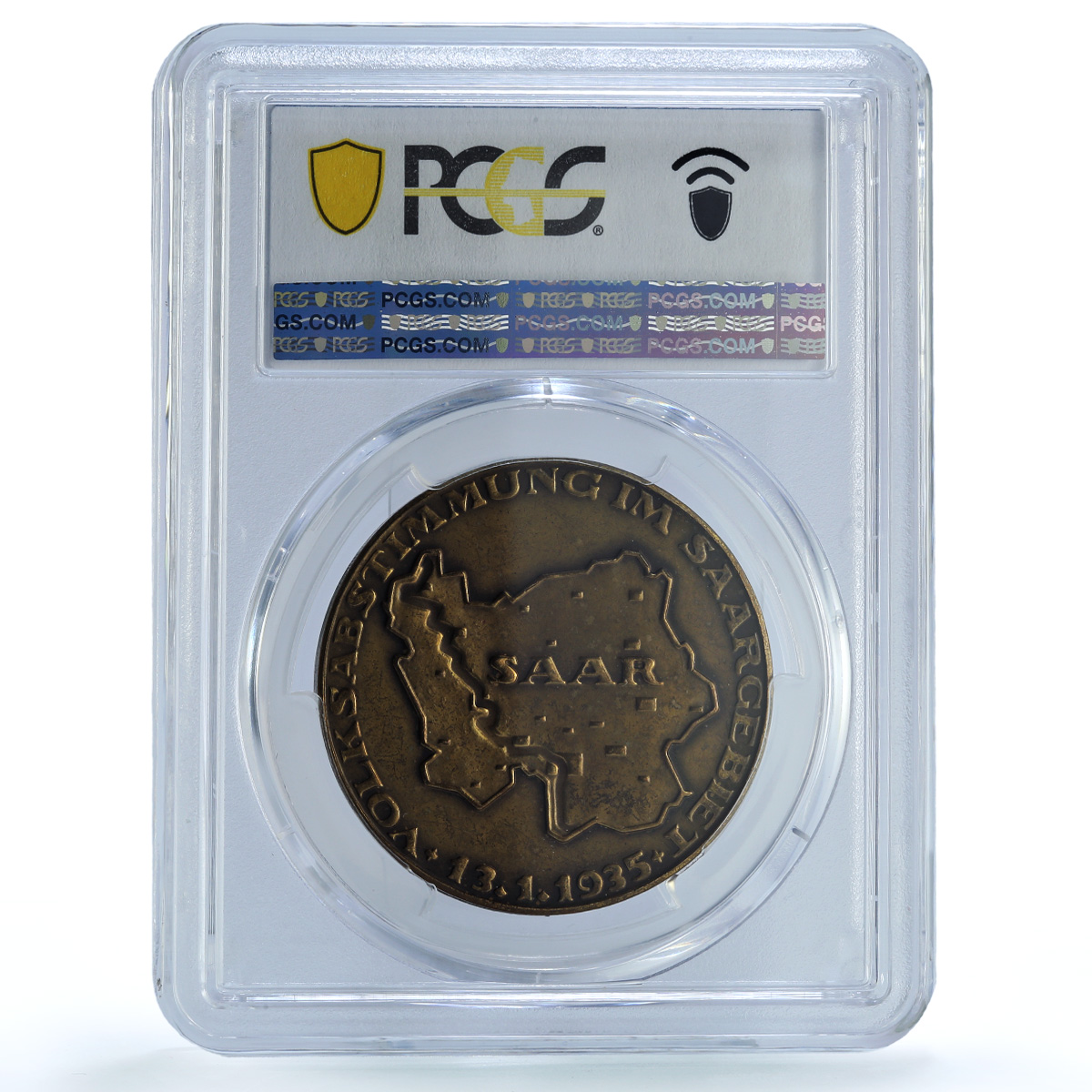 Germany Third Reich Saar Referendum Museler-15.3/49 MS 63 PCGS bronze medal 1935 Germany Third Reich Saar Referendum Museler-15.3/49 MS 63 PCGS bronze medal 1935