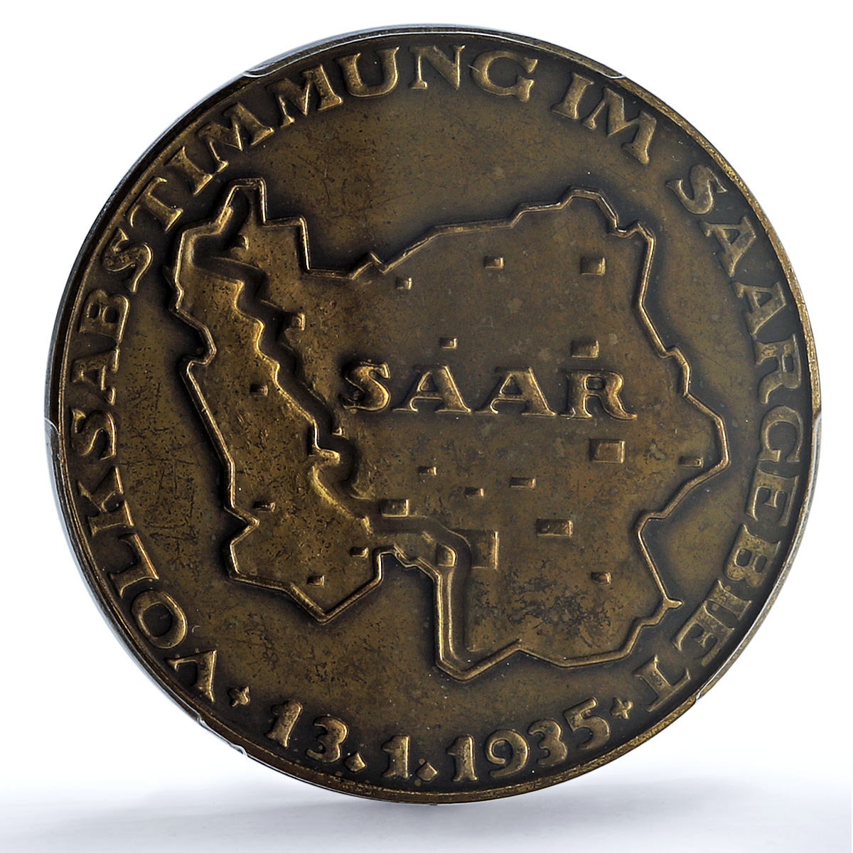Germany Third Reich Saar Referendum Museler-15.3/49 MS 63 PCGS bronze medal 1935 Germany Third Reich Saar Referendum Museler-15.3/49 MS 63 PCGS bronze medal 1935