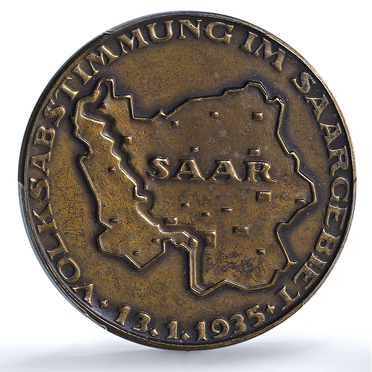 Germany Third Reich Saar Referendum Museler-15.3/49 MS 63 PCGS bronze medal 1935 Germany Third Reich Saar Referendum Museler-15.3/49 MS 63 PCGS bronze medal 1935