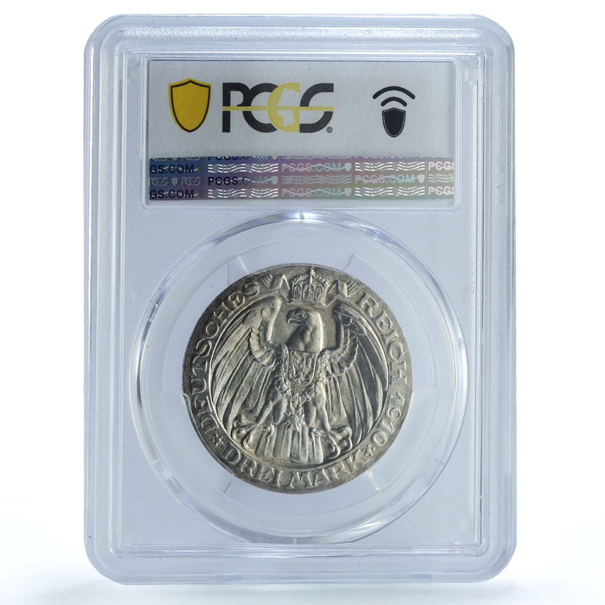 Germany Prussia 3 mark Berlin University KM-530 J-107 MS64 PCGS silver coin 1910