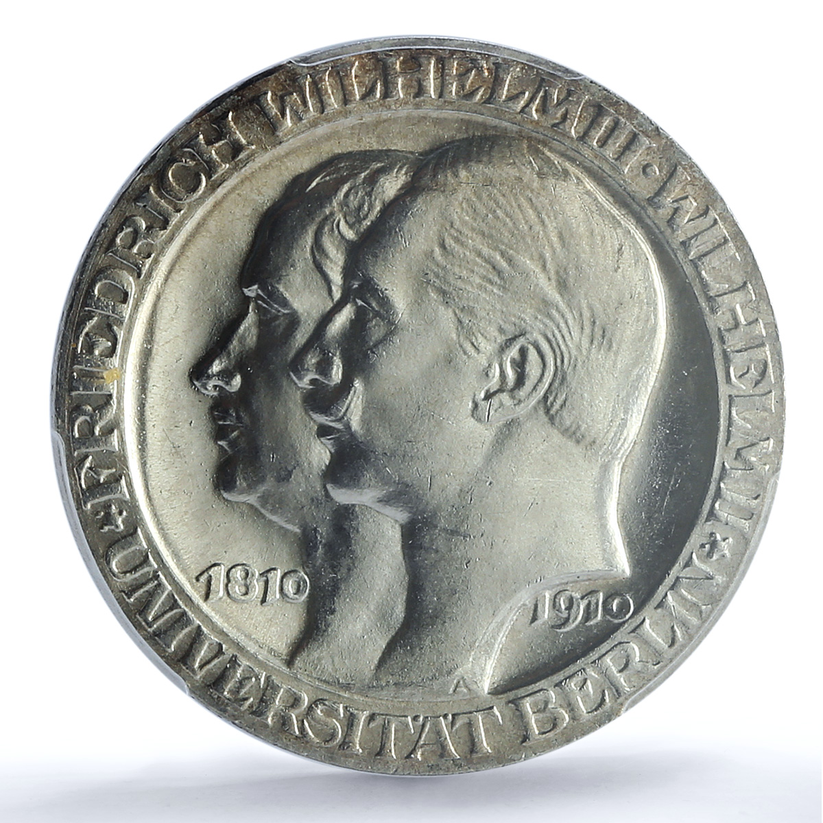 Germany Prussia 3 mark Berlin University KM-530 J-107 MS64 PCGS silver coin 1910